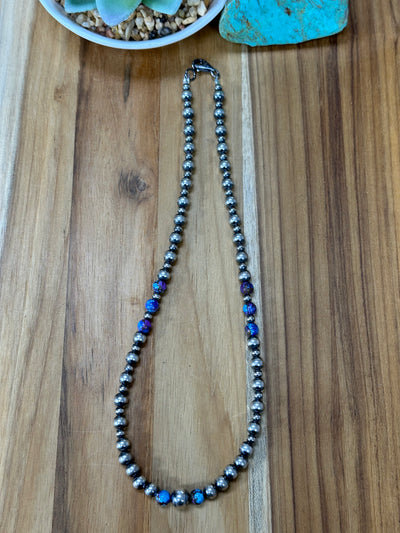 18" Mohave and Navajo Sterling Pearls