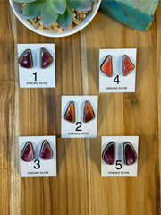 Varied Spiny Triangle Earrings