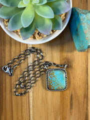 18" Number 8 Square Necklace