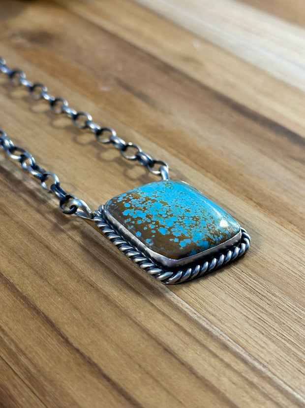 18" Number 8 Square Necklace