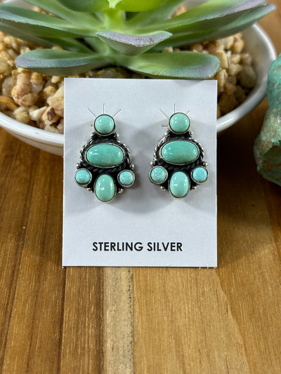 Kingman Turquoise Mini Chandelier Earrings