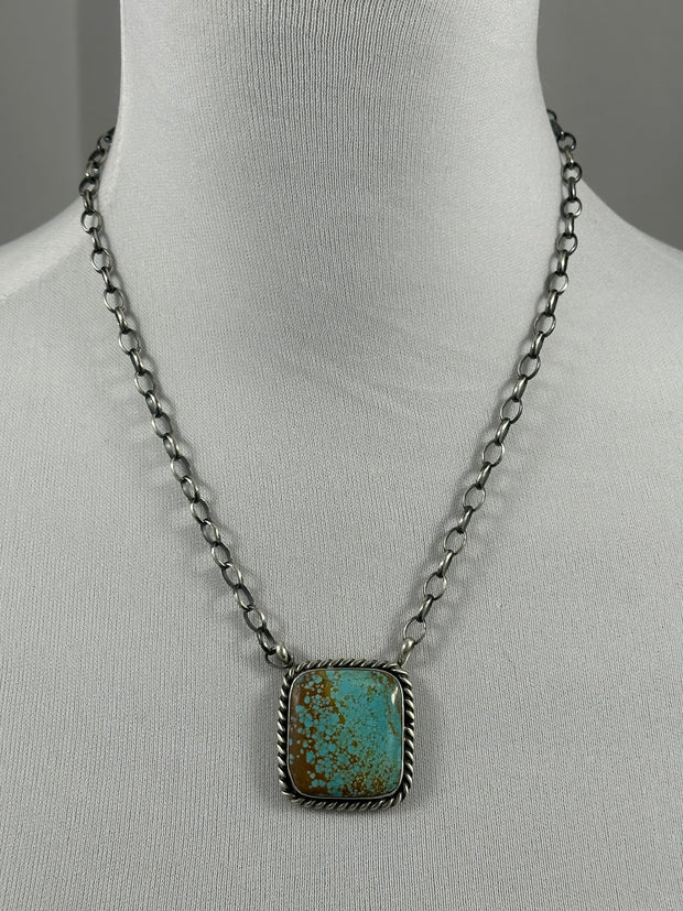 18" Number 8 Square Necklace