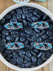 Kingman Flower Stone Cuffs