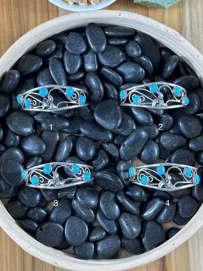 Kingman Flower Stone Cuffs