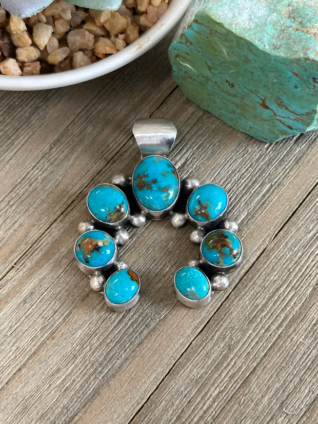 Kingman Turquoise Naja Pendant