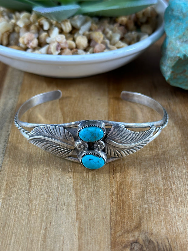 Kingman 2-Stone Leaf Cuffs