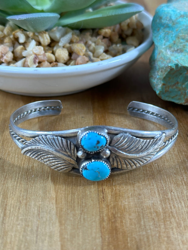 Kingman 2-Stone Leaf Cuffs