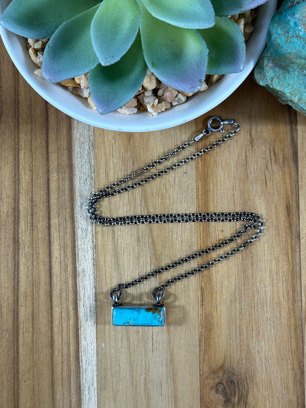 Turquoise Bar Necklace