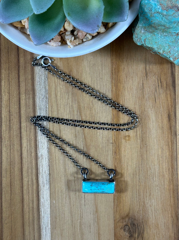 Turquoise Bar Necklace