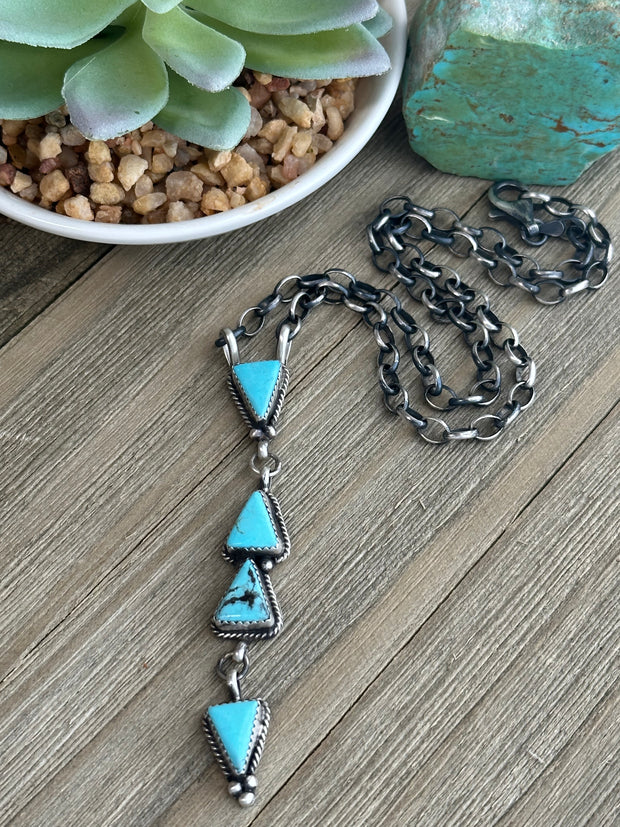 4 Stone Drop Necklace