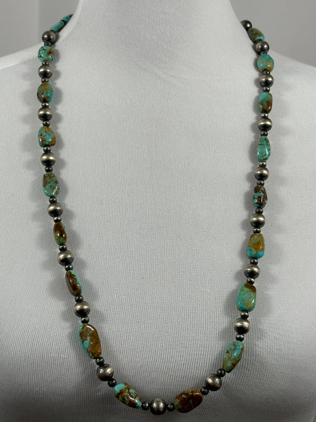 30" Sonoran Gold and Navajo Pearl Necklace