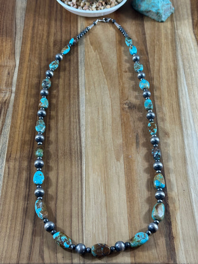 30" Sonoran Gold and Navajo Pearl Necklace