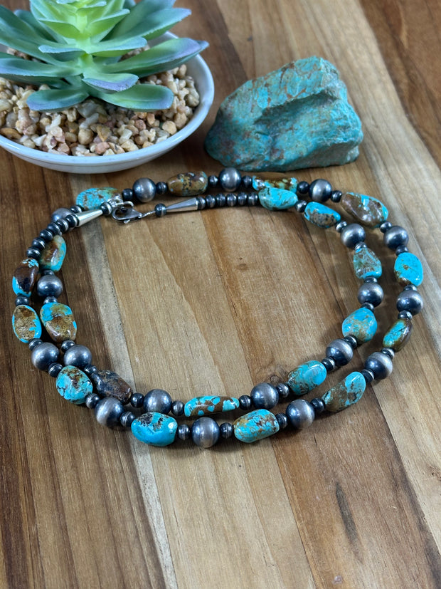 30" Sonoran Gold and Navajo Pearl Necklace