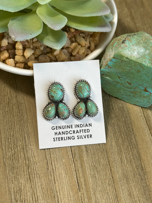3 Stone Kingman Earrings