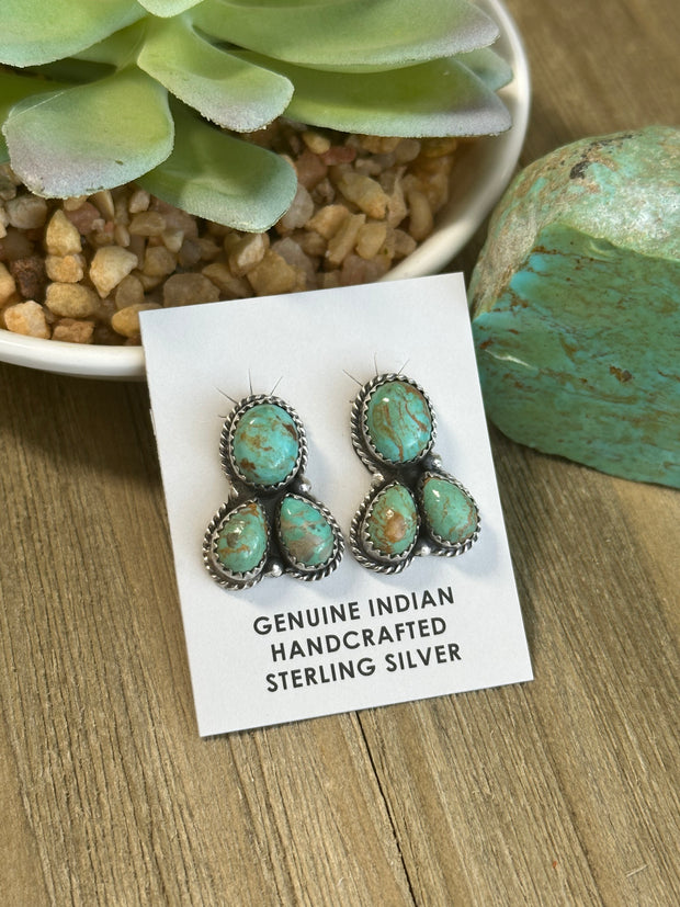 3 Stone Kingman Earrings