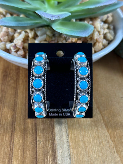Turquoise Hoop Earrings