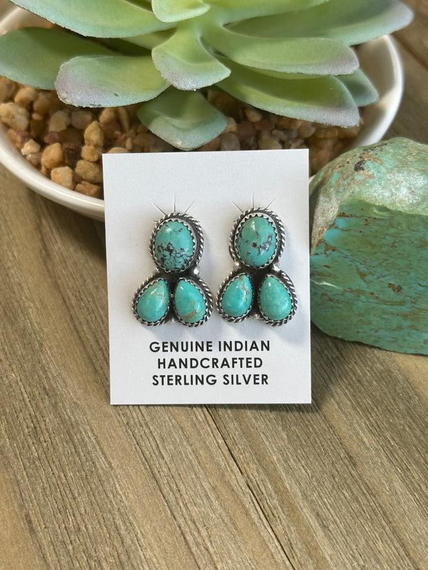 3 Stone Kingman Earrings