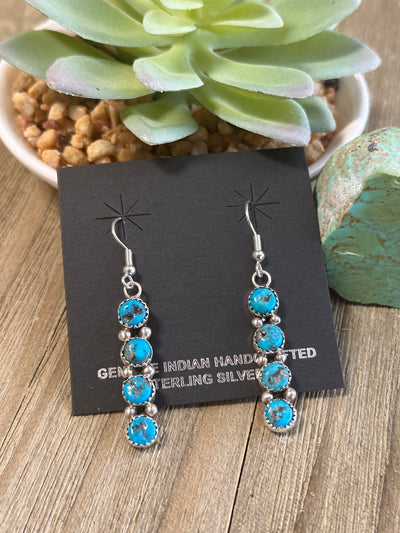 Kingman Turquoise Dangle Earrings