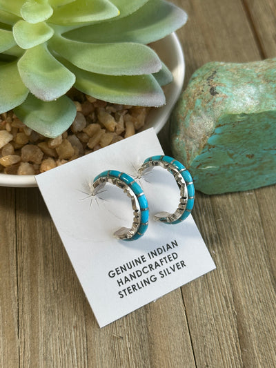 Turquoise Hoop Earrings