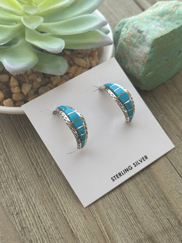 Turquoise Hoop Earrings