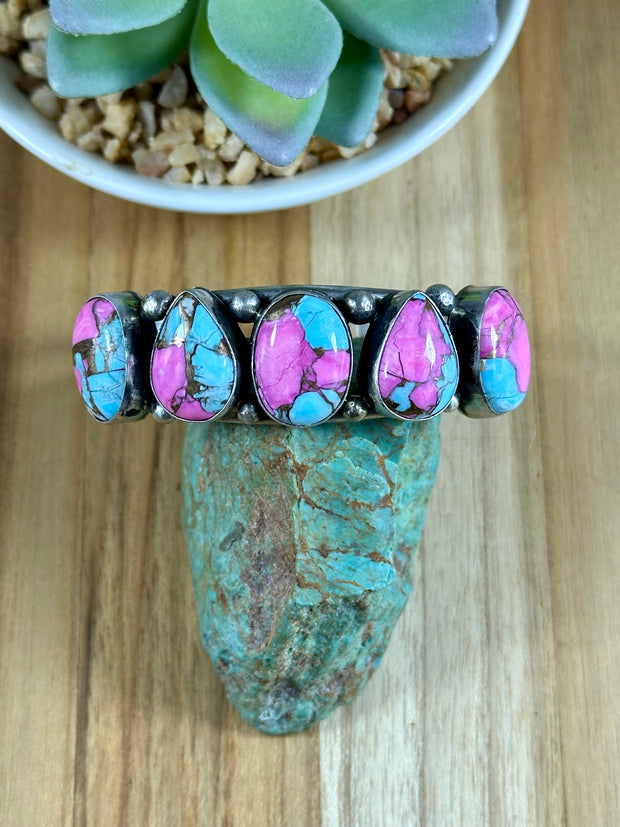 Cotton Candy 5-Stone Cuff