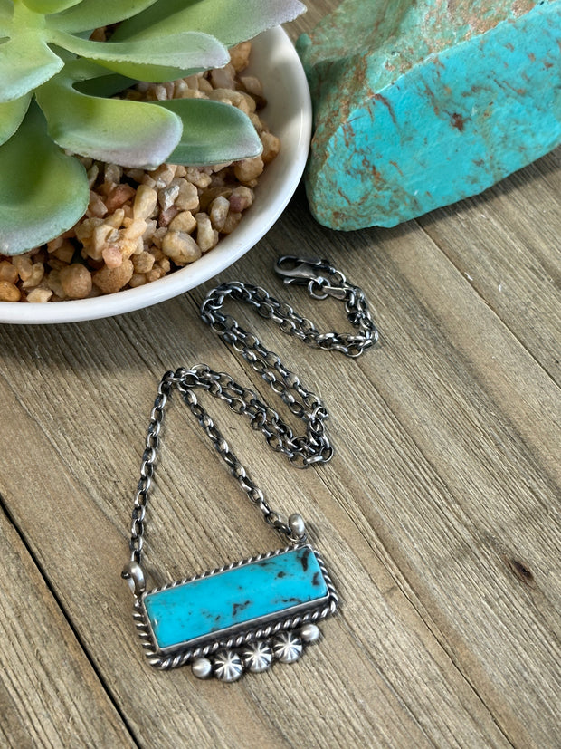 Turquoise Bar Necklace