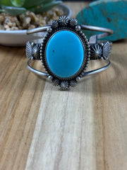 Kingman Single Stone Stamp Cuff