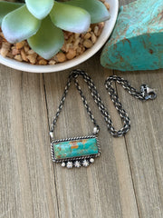 Kingman Turquoise Bar Necklace