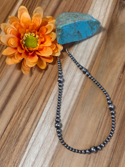 14" 4MM Navajo Style Pearl Necklace