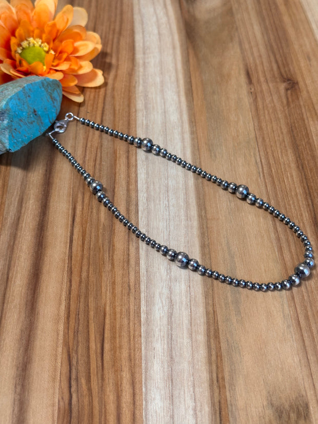 16" 4MM Navajo Style Pearl Necklace