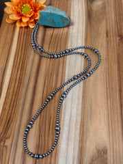 36" 4MM Navajo Style Pearl Necklace