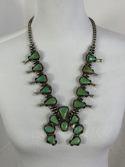 Kingman Turquoise Squash Blossom