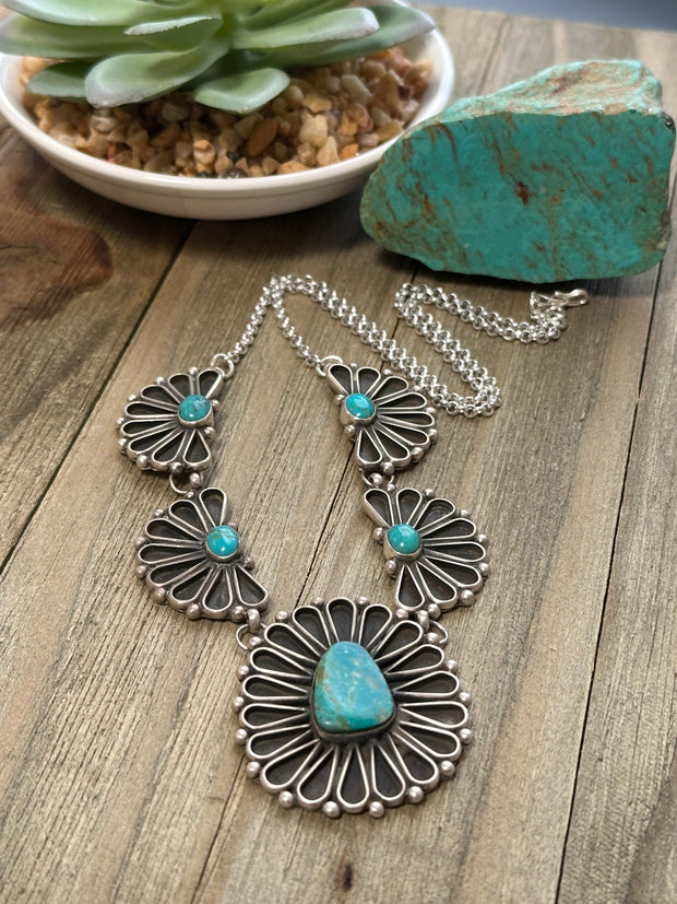 Sterling Silver and Turquoise Necklace