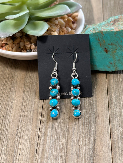 Kingman Turquoise Dangle Earrings