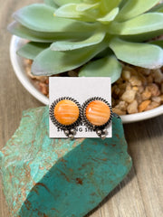 Orange Stud Earrings