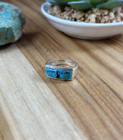 Men's Kingman Turquoise Inlay Ring