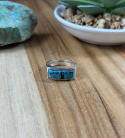 Men's Kingman Turquoise Inlay Ring