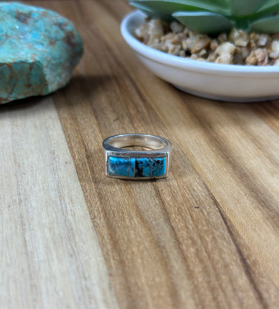 Men's Kingman Turquoise Inlay Ring