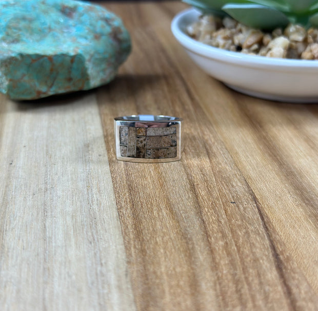 Men's jasper Inlay Ring