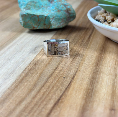 Men's jasper Inlay Ring