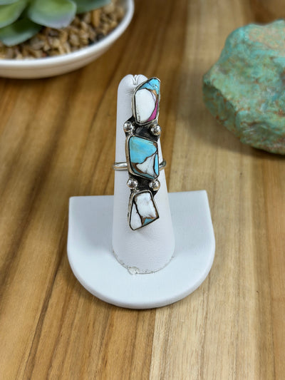 3 stone cotton candy ring