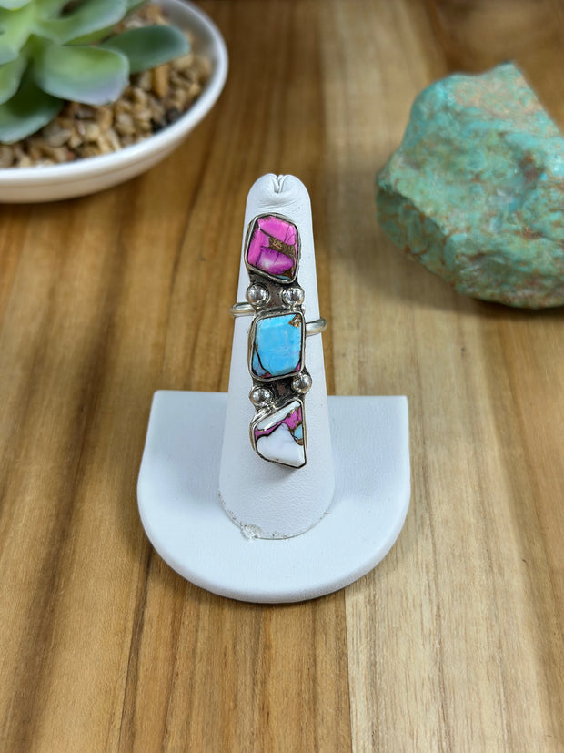 3 stone cotton candy ring