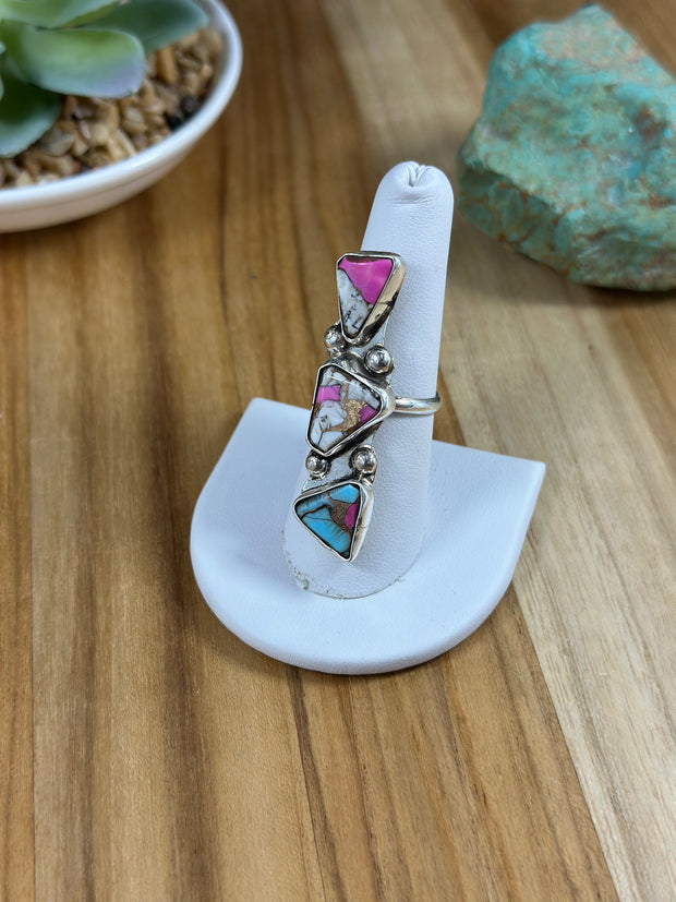 3 Stone Cotton Candy Ring