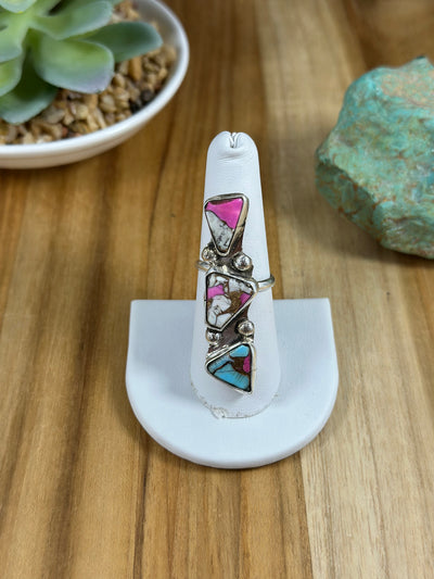 3 Stone Cotton Candy Ring