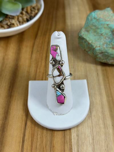 3 stone cotton candy ring