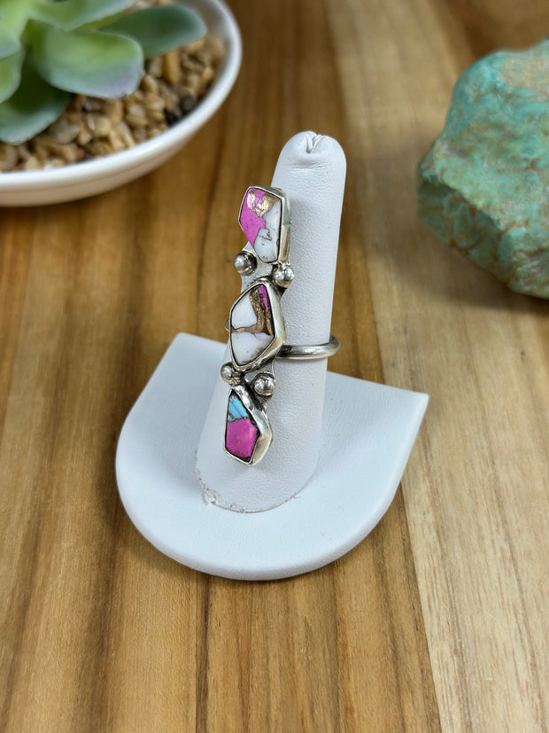 3 stone cotton candy ring