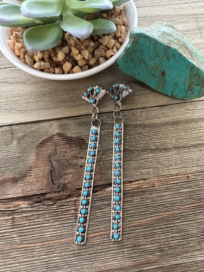 Kingman Turquoise Dangle Earrings