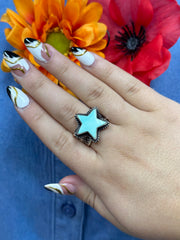 Turquoise Star Ring