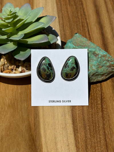 Black Jack Stud Earrings