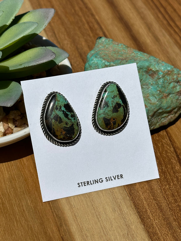 Black Jack Stud Earrings